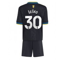 Manchester United Benjamin Sesko #30 Koszulka Trzecia dzieci 2025-26 Krótki Rękaw (+ krótkie spodenki)